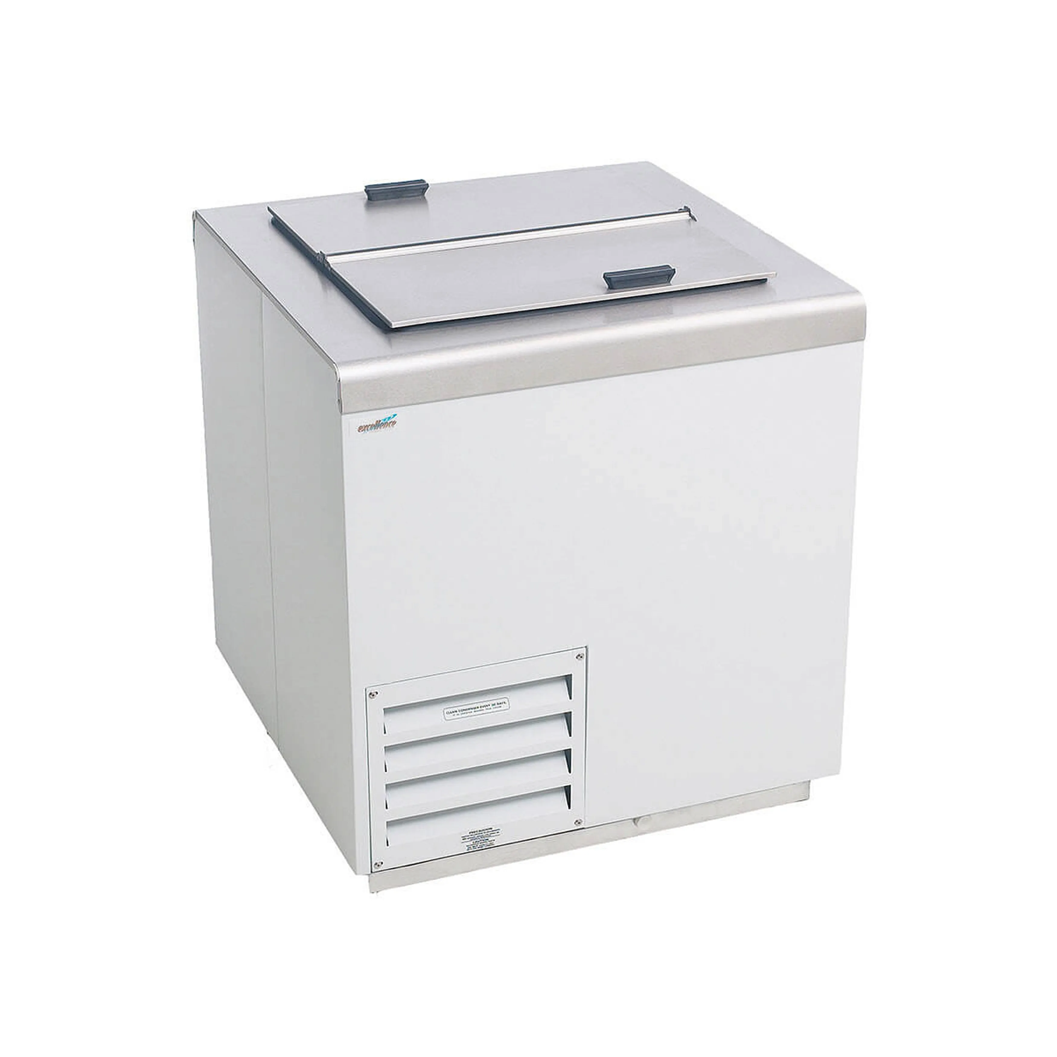 Excellence Industries - HFF-4HC. 30 Commercial 7 Tub Flip Top Ice Cream Dipping Cabinet White