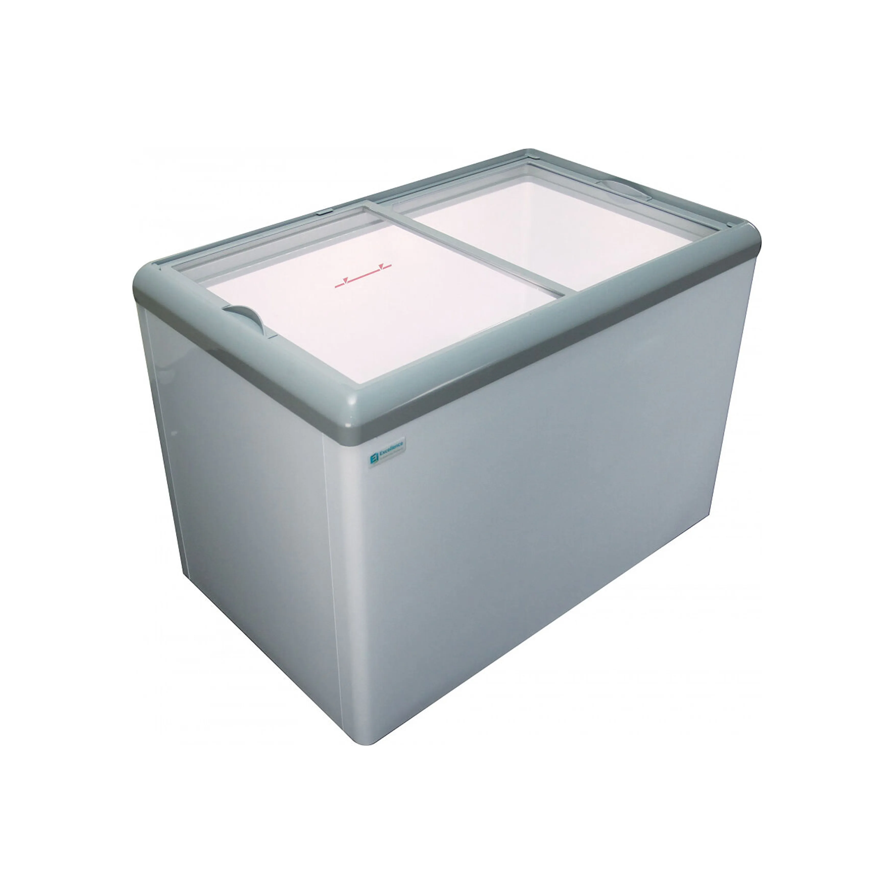 Excellence Industries - HL-14HC. 51 Commercial Flat Top Dual Temp Display Freezer Cooler 13.8 cu. ft.