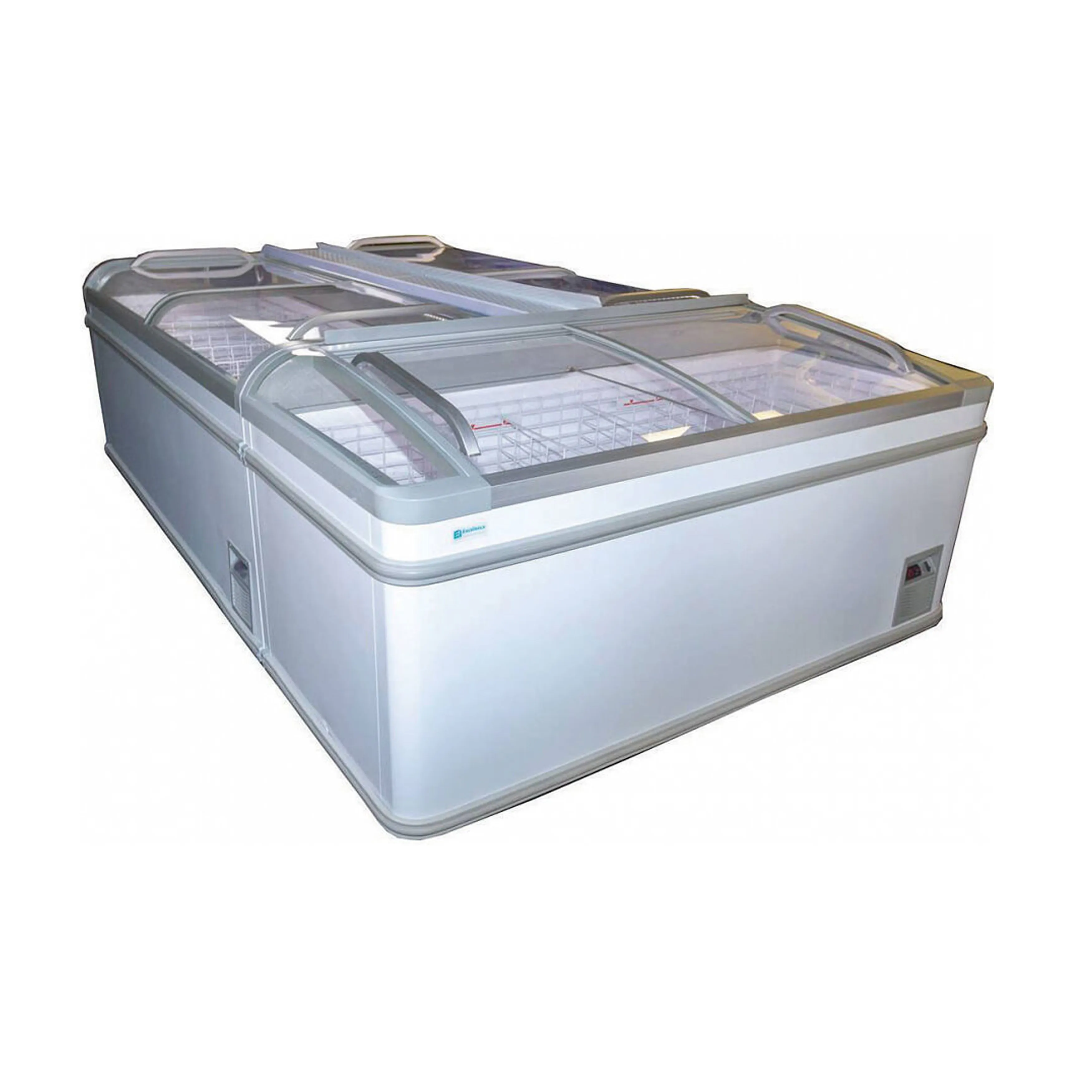 Excellence Industries - HR-18H. 73 Commercial Curved Top Island Display Freezer / Cooler 24.9 cu. ft.