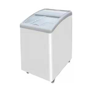 Excellence Industries - MB-2HCD. 23 Commercial Curve Glass Door Display Freezer 2 Basket 4.8 cu.ft.