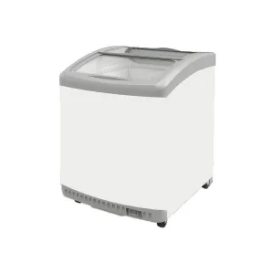 Excellence Industries - MC-2HC. 24 Commercial Curve Glass Door Display Freezer 2 Basket 4.8 cu.ft.