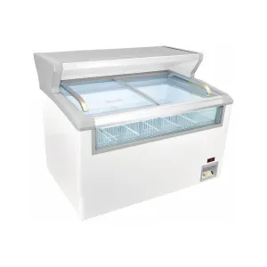 Excellence Industries - MCT-6HC. 73 Commercial Curved Top Display Freezer w/ Merchandising Shelf 21.2 cu. ft.