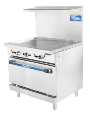 Gk & Radiance - TAR-36G . 36 Wide. 36 Thermostat Griddle Top. 1 Standard Oven