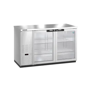Hoshizaki - BB59-G-S. Commercial 59.5 Stainless Steel Glass Door Back Bar Refrigerator 18.45cu.ft.