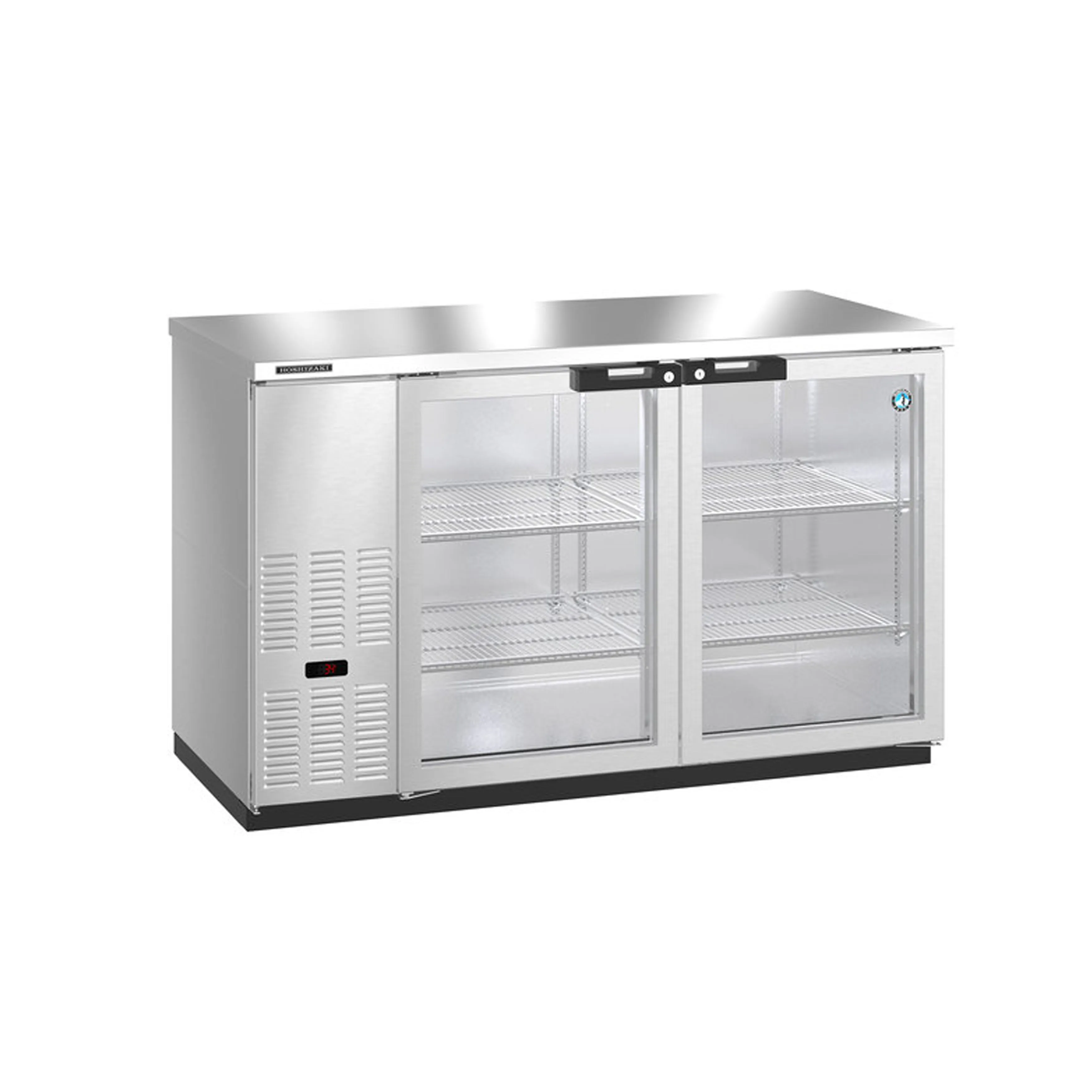 Hoshizaki - BB59-G-S. Commercial 59.5 Stainless Steel Glass Door Back Bar Refrigerator 18.45cu.ft.