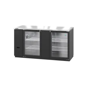 Hoshizaki - BB69-G. Commercial 69.5 Black Glass Door Back Bar Refrigerator 21.8cu.ft.