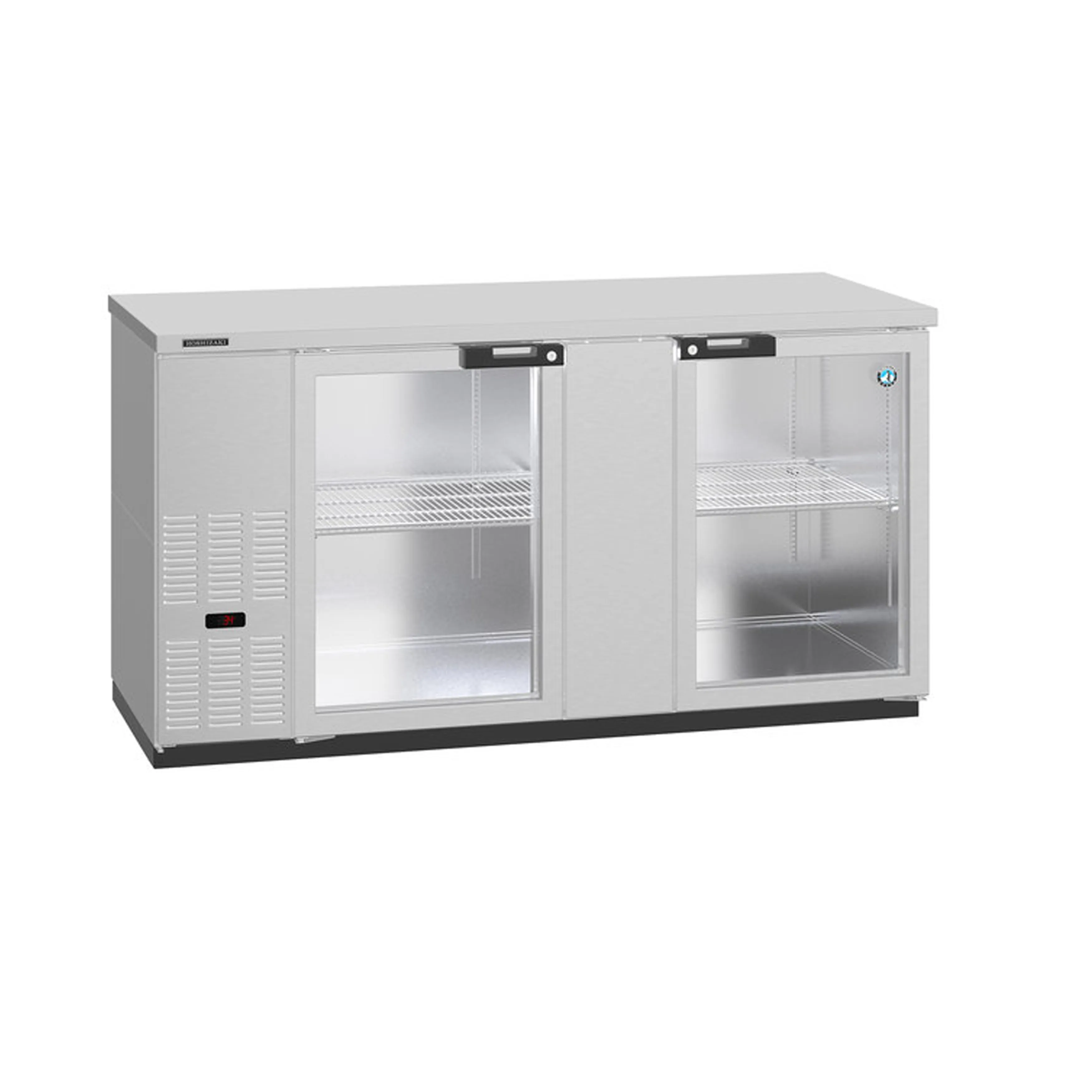 Hoshizaki - BB69-G-S. 69.5 Stainless Steel Glass Door Back Bar Refrigerator 21.8cu.ft.
