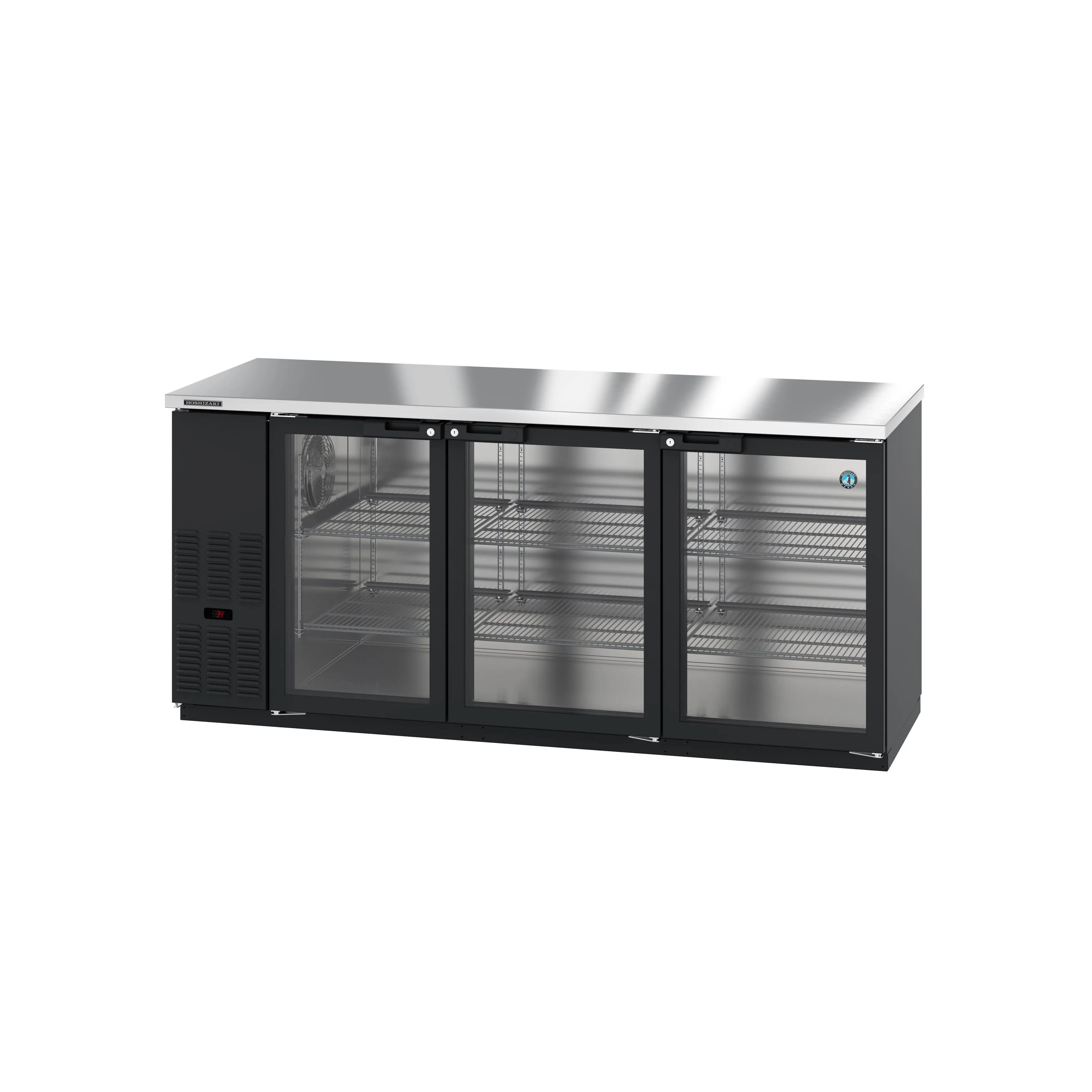 Hoshizaki - BB80-G. Commercial 80 Black Glass Door Back Bar Refrigerator 26.74cu.ft.