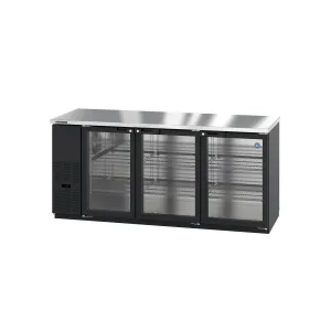 Hoshizaki - BB80-G. Commercial 80 Black Glass Door Back Bar Refrigerator 26.74cu.ft.