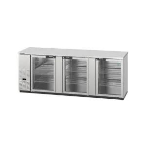 Hoshizaki - BB95-G-S. Commercial 95.5 Stainless Steel Glass Door Back Bar Refrigerator 32.53cu.ft.