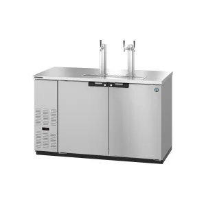 Hoshizaki - DD59-S. Commercial 59.5 Stainless Steel Single Double Tap Kegerator Beer Dispenser - (2) Half Keg Capacity 18.45cu.ft.