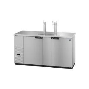 Hoshizaki - DD69-S. Commercial 69.5 Stainless Steel Single/Double Tap Kegerator Beer Dispenser - (3) 1/2 Keg Capacity 21.8cu.ft.
