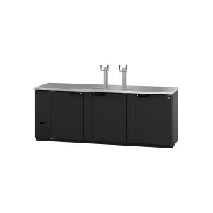 Hoshizaki - DD95. Commercial 95.5 Black Double Tap Kegerator Beer Dispenser - (5) 1/2 Keg Capacity 32.53cu.ft.