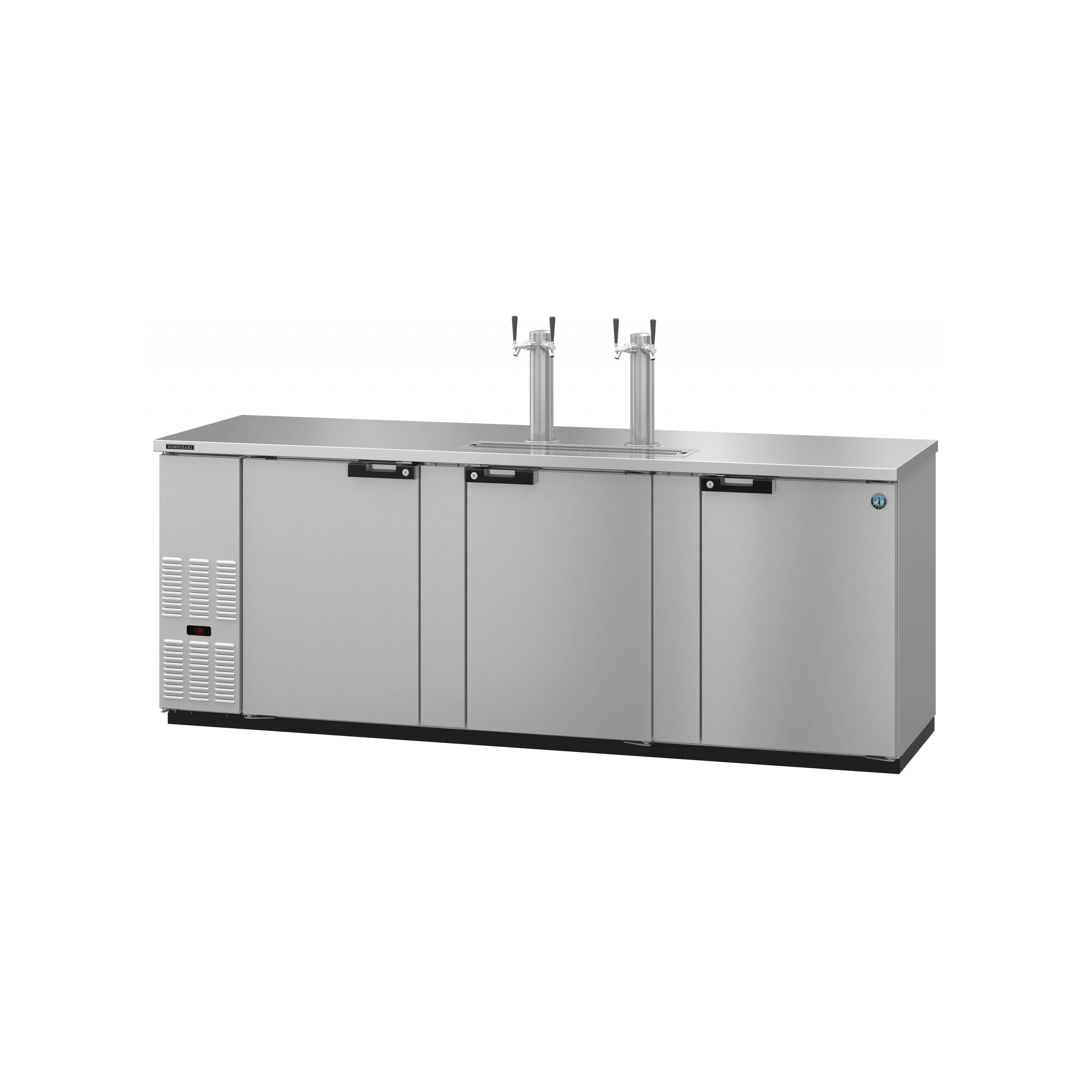 Hoshizaki - DD95-S. Commercial 95.5 Stainless Steel Double Tap Kegerator Beer Dispenser - (5) 1/2 Keg Capacity 32.53cu.ft.