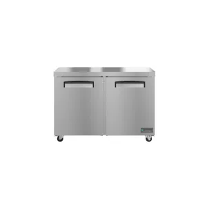 Hoshizaki - EUR48A. Commercial 47.75 Two Section Undercounter Refrigerator Stainless Doors 12.9cu.ft.