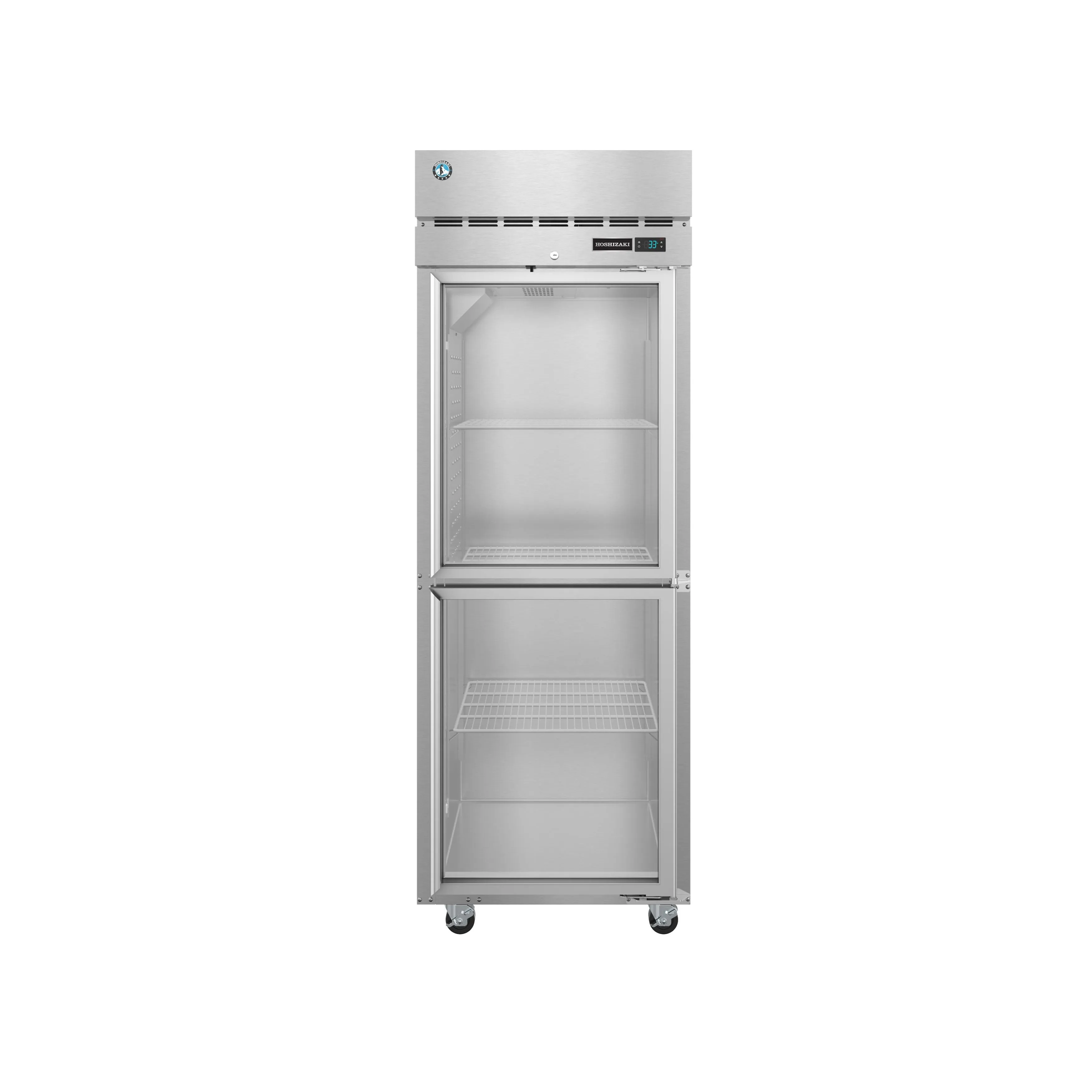 Hoshizaki - R1A-HG. Commercial 27.5 Half Glass Door Reach-In Refrigerator Single Section 23.1cu.ft.