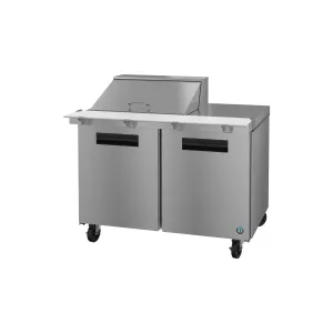 Hoshizaki - SR48B-12M. Commercial 48 Steelheart B Series Sandwich Prep Table Refrigerated 2 Door Mega Top 12cu.ft.