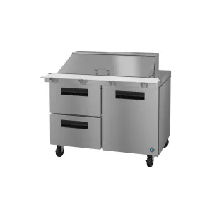 Hoshizaki - SR48B-18M. Commercial 48 Steelheart B Series Sandwich Prep Table Refrigerated 2 Door Mega Top 12cu.ft.