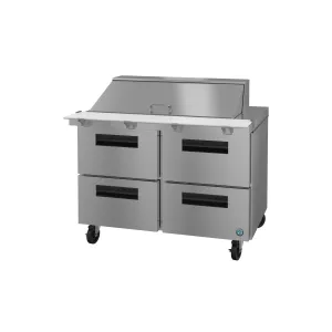 Hoshizaki - SR48B-18MD4. Commercial 48 Steelheart B Series Sandwich Prep Table Refrigerator 4 Drawer Mega Top 12cu.ft.