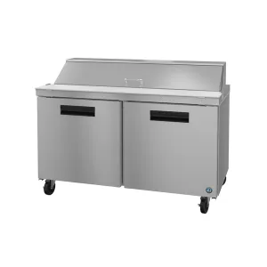 Hoshizaki - SR60B-16. Commercial 60 Two Section Sandwich Prep Table Refrigerator Stainless Doors