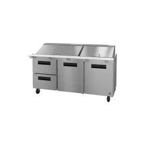 Hoshizaki - SR72B-30MD2. Commercial 72 Three Section Mega Top Prep Table. Drawer/Door Combo 18cu.ft.