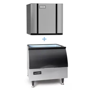 Ice-O-Matic - CIM0320FA/B25PP Commercial 313 lb Full Cube Ice Maker w/ Bin - 242 lb Storage. Air Cooled. 115v