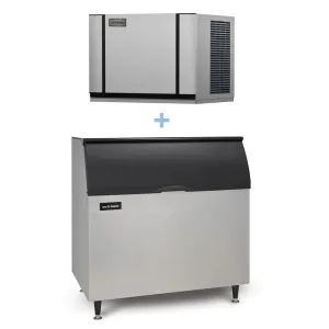 Ice-O-Matic - CIM0330HA/B110PS Commercial 313 lb Half Cube Ice Maker w/ Bin - 854 lb Storage. Air Cooled. 115v