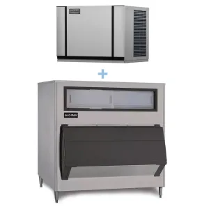 Ice-O-Matic CIM0430HA/B1000-48 435 lb Half Cube Ice Maker w/ Bin - 1000 lb Storage. Air Cooled. 115v