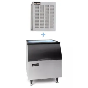Ice-O-Matic GEM0650A/B40PS 740 lb Nugget Ice Maker w/ Bin - 344 lb Storage. Air Cooled. 115v