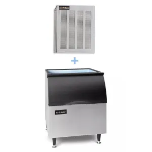 Ice-O-Matic MFI0500A/B40PS 540 lb Flake Ice Maker w/ Bin - 344 lb Storage. Air Cooled. 115v