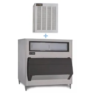 Ice-O-Matic MFI0800A/B1000-48 900 lb Flake Ice Maker w/ Bin - 1000 lb Storage. Air Cooled. 115v