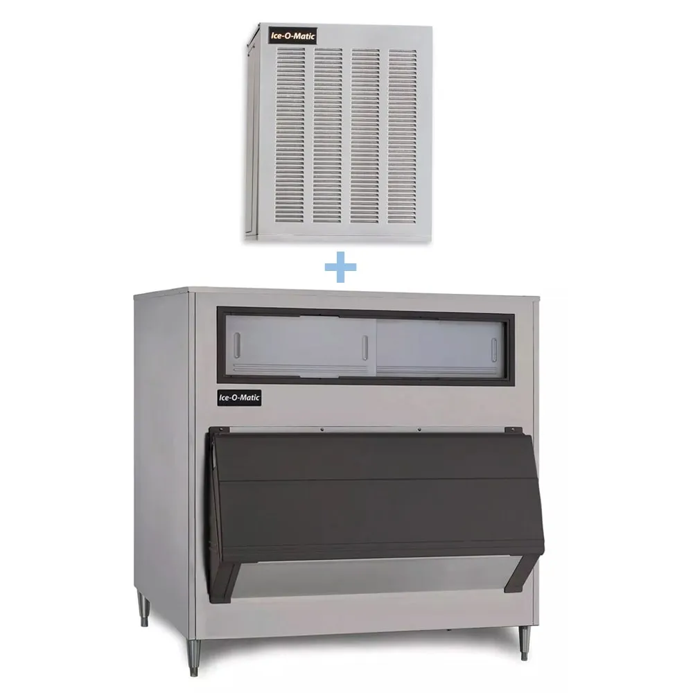 Ice-O-Matic MFI0800A/B1000-48 900 lb Flake Ice Maker w/ Bin - 1000 lb Storage. Air Cooled. 115v