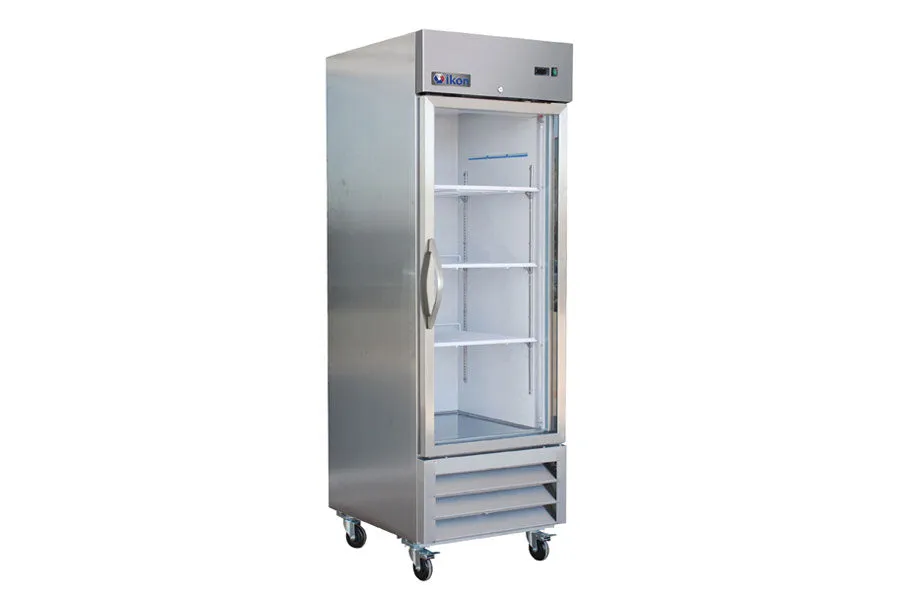 IKON - IB27RG. 27  Single Glass Door Bottom Mount Refrigerator