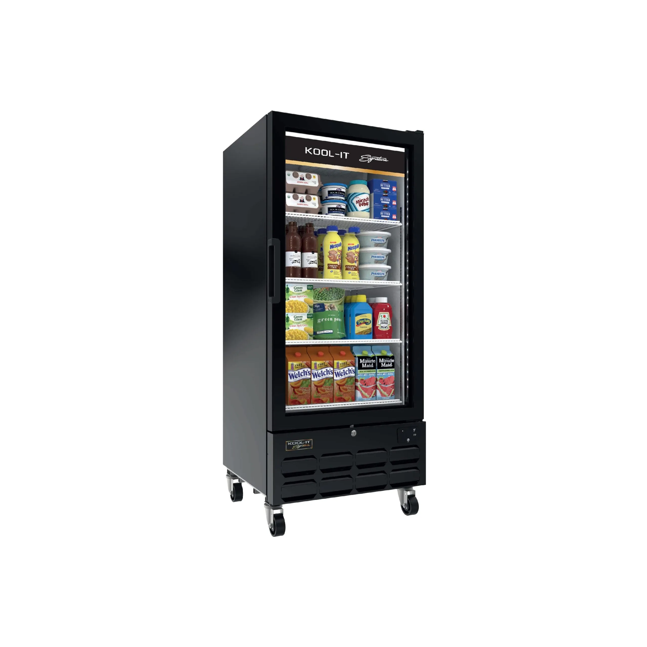 Kool-It - LX-12RB. 24 Single Glass Door Merchandiser Refrigerator