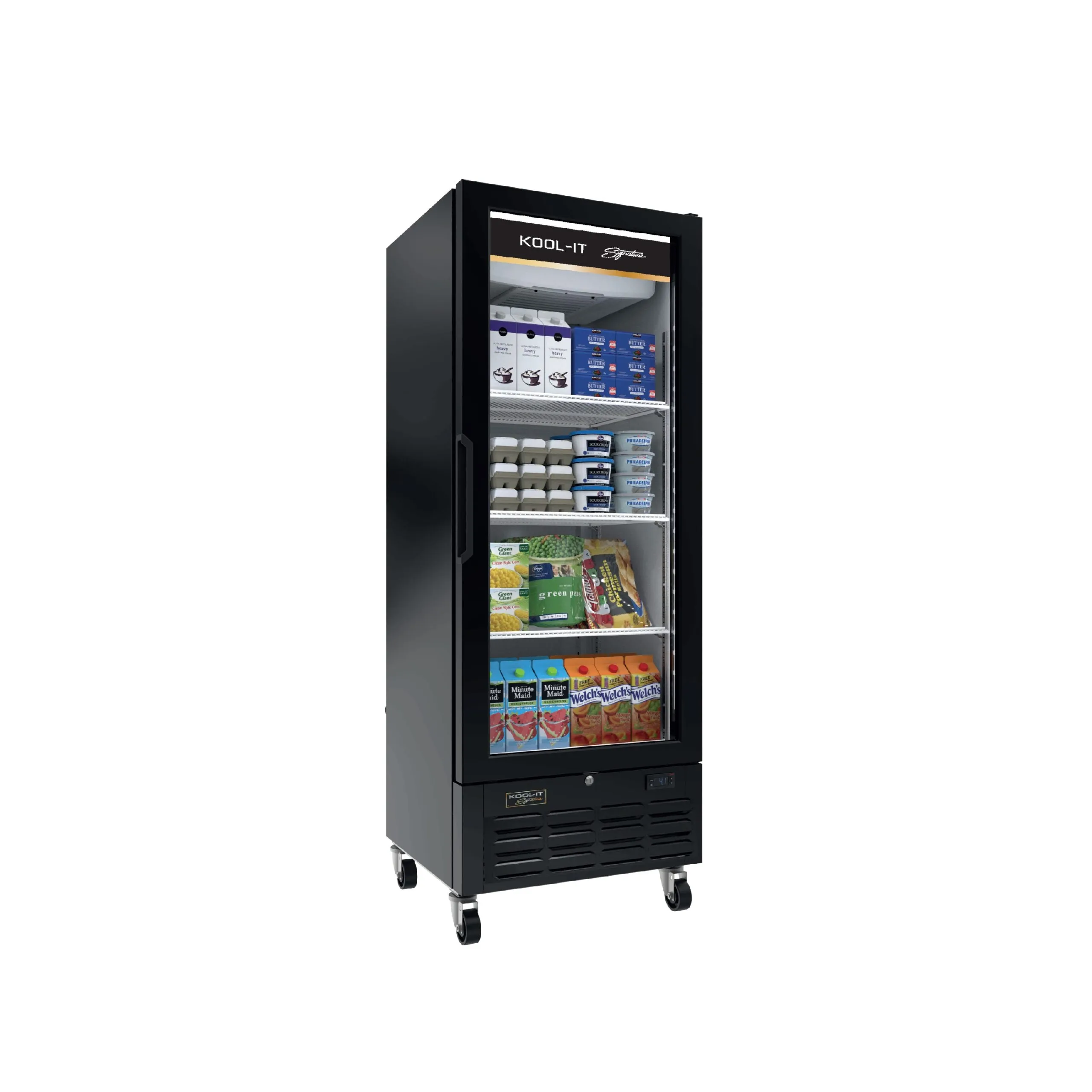 Kool-It - LX-14RB. 24 Single Glass Door Merchandiser Refrigerator