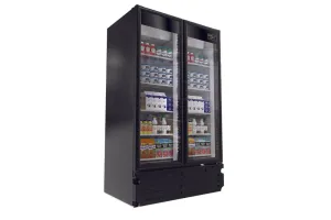 Kool-It - LX-40RB. 47 Double Glass Door Merchandiser Refrigerator