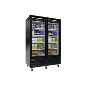 Kool-It - LX-46RB. 54 Double Glass Door Merchandiser Refrigerator