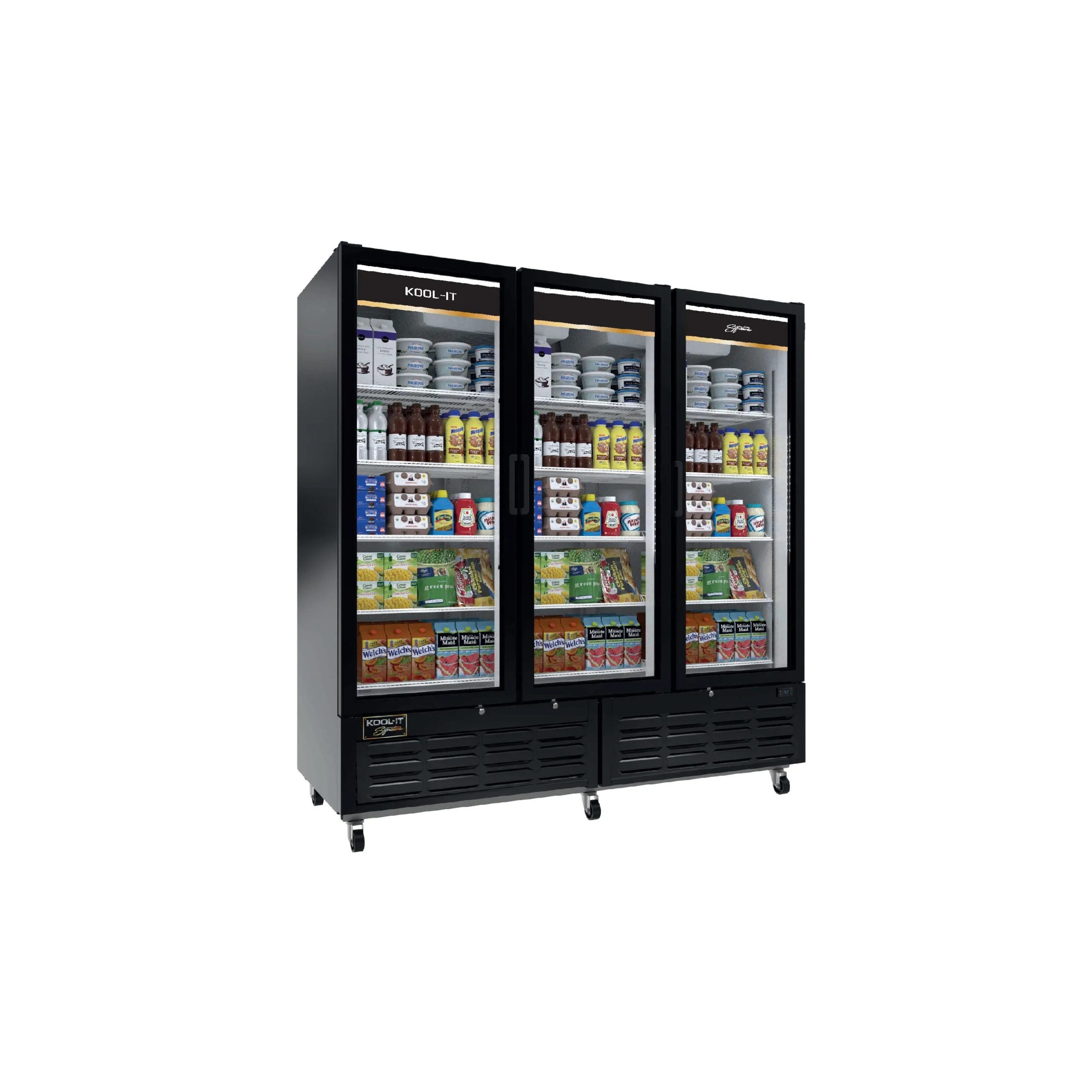 Kool-It - LX-74RB. 78 Triple Glass Door Merchandiser Refrigerator