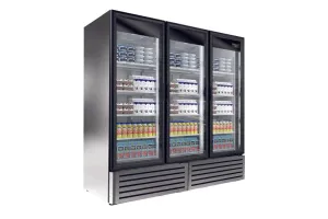 Kool-It - LX-74RS. 78 Triple Glass Door Stainless Steel Merchandiser Refrigerator