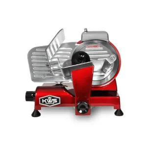 KWS - MS-6RS. Commercial 7.67 Meat Slicer (Red Base) with Stainless Steel Blade