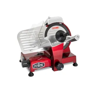 KWS - MS-6RT. Commercial 7.67 Meat Slicer (Red Base) with Teflon Blade