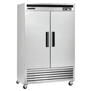 Maxx Cold - MCF-49FDHC Double Door Reach-In Freezer. Bottom Mount. 54W. 49 cu. ft. Storage Capacity. Energy Star Rated. in Stainless Steel
