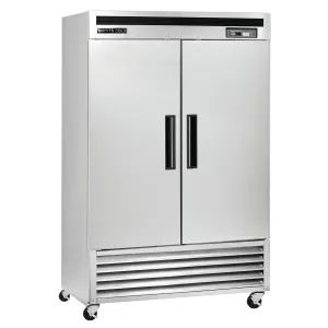 Maxx Cold - MCR-49FDHCDouble Door Reach-In Refrigerator. Bottom Mount. 54W. 49 cu. ft. Storage Capacity. Energy Star Rated. in Stainless Steel
