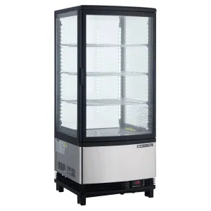 Maxx Cold - MECR-31D 4-Sided Glass Merchandiser Refrigerator. Countertop/Floor Display. 16.7W. 3 cu. ft. Storage Capacity. in Black/Stainless Steel