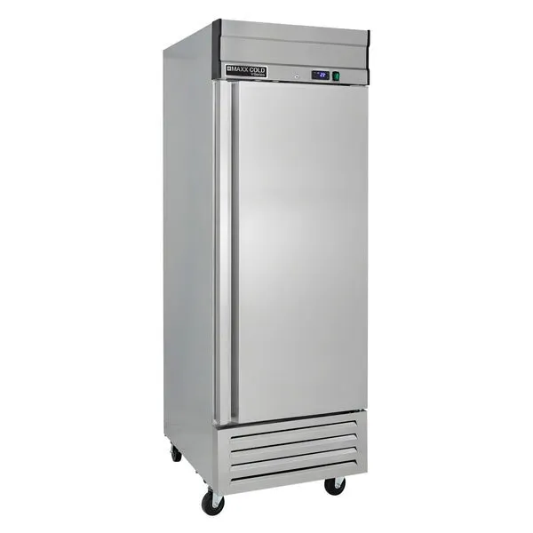 Maxx Cold - MVF-23FDHC V-Series 1 Door Reach-In Freezer. Bottom Mount. in Stainless Steel