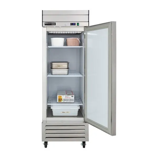 Maxx Cold - MVF-23FDHC V-Series 1 Door Reach-In Freezer. Bottom Mount. in Stainless Steel