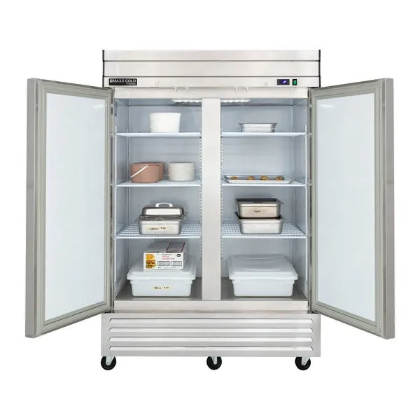Maxx Cold - MVF-49FDHC V-Series 2 Door Reach-In Freezer. Bottom Mount. in Stainless Steel
