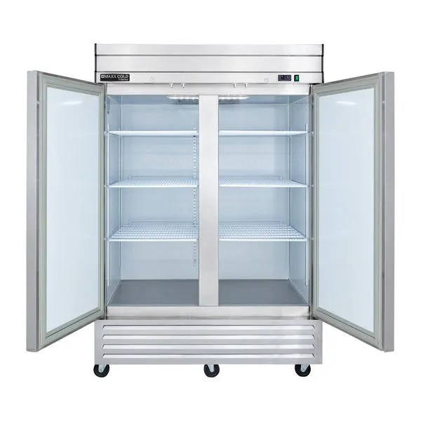 Maxx Cold - MVF-49FDHC V-Series 2 Door Reach-In Freezer. Bottom Mount. in Stainless Steel