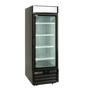 Maxx Cold - MVMR23B V-Series Single Glass Door Merchandiser Refrigerator. in Black