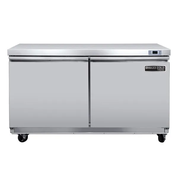 Maxx Cold - MVR48UHC V-Series 2 Door Undercounter Refrigerator. in Stainless Steel